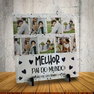 Azulejo Personalizado Melhor Pai… (Com Fotos do Papai)