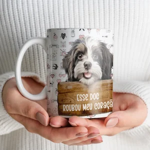 Caneca de Cerâmica Bichon Havanês