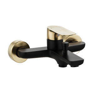 Monocomando Banheira NOBRE Preto/Dourado