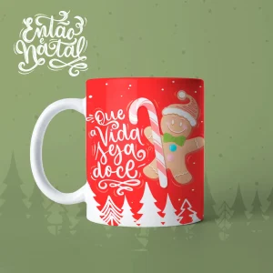 Caneca Feliz Natal Vida Doce 325ml