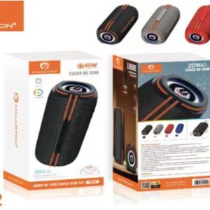 Caixa De Som Bluetooth Resistente Agua 40W H’maston TN22 Com LED