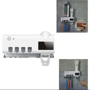 Suporte Para Escova De Dentes E Dispenser  Esterilizador