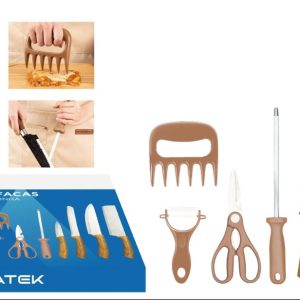 Conjunto De Facas Kit 8 Em 1 Luatek LK-CF23