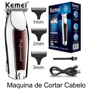 Máquina De Acabamento Kemei Cabelo E Barba Sem Fio Km-9163