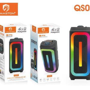 Caixa De Som Bluetooth Com LED RGB H’maston QS05