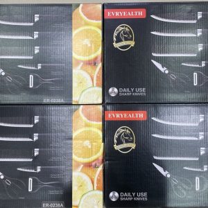 Jogo De Facas Faqueiro Gourmet De 6 Pçs Aço Inox ER-0238A