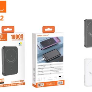 Carregador Portatil H’maston 10000MAH YD42 Inducao,Carregamento Rapido 22,5w