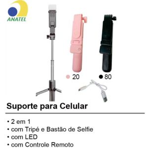 Bastao De Selfie B-MAX BMG-40 Bluetooth Tripe Com Controle