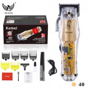 Máquina De Cabelo Profissional Sem Fio Kemei Km-ng203