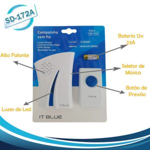 Campainha Sem Fio IT BLUE SD-172A