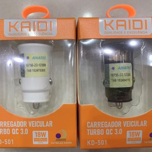 Carregadoe Fonte Veicular Turbo Kaidi KD-501 3.0 18W