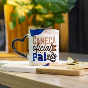 Caneca Personalizada Dia dos Pais Alça de coração (Paizão)