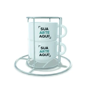 Kit 2 Xícaras Personalizada 150ml (Logo ou Imagem)
