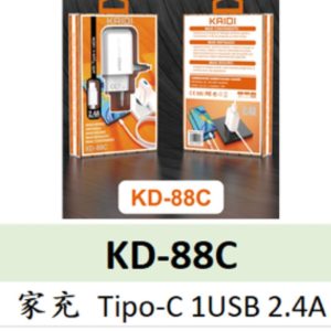 Carregador Rapido Kaidi Kd-88C 2.4a Type C