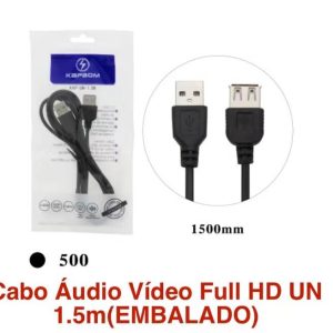 Cabo Audio Video Macho E Femea Full HD UN 1,5M Kapbpm-Kap-Un-1,5m