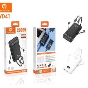 Carregador Portatil H’maston YD41 20000mah c/cabos 22w