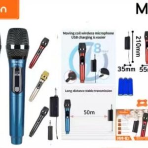 Microfone Profissional Sem Fio Recarregavel Kit 2 Unidades Leon MM-E1