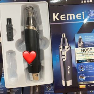 Kemei KM-6512 Aparelho Tirar Pelo Nariz Orelha Lamina Durável Pilhas