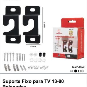 Suporte De TV Fixo Universal 13-80 Polegadas Kapbom KAP-D62