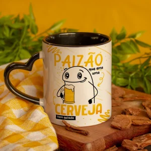 Caneca Dia dos Pais Alça de coração Paizão