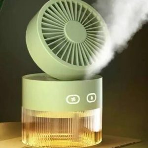 Mini Ventilador De Mesa Com Umidificador Portatil Recarregavel
