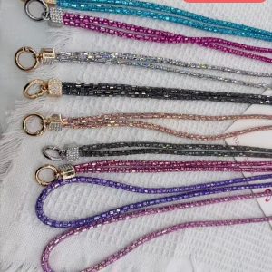 Cordao de Ombro Strass Transversal de Seguranca Bolsa Alca Celular Pescoso YL GS011