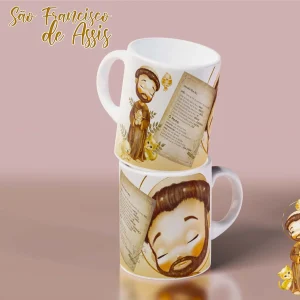 Caneca Porcelana São Francisco de Assis (Rogai)