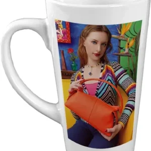 Caneca de Cerâmica Cônica Grande Branca para Sublimação
