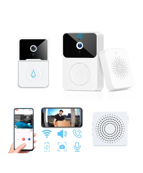 Campainha Com Câmera Wifi Inteligente Áudio Fornecedor Atacado Caixa Fechada