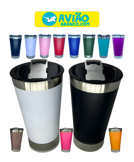 Copo Térmico Em Inox Com Tampa E Abridor Fornecedor Atacado Caixa Fechada - Image 3