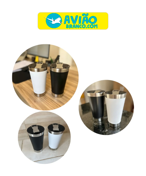 Copo Térmico Em Inox Com Tampa E Abridor Fornecedor Atacado Caixa Fechada - Image 6