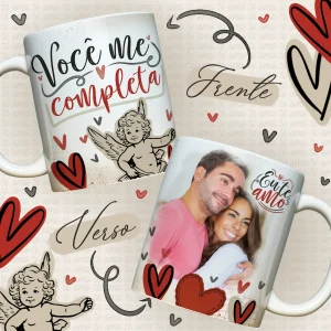Caneca Dia dos Namorados Você me Completa