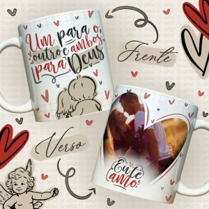 Caneca Dia dos Namorados Ambos Para Deus