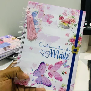 Caderneta de Vacinação Personalizada Tema Borboletas – Capa Dura & Miolo Oficial