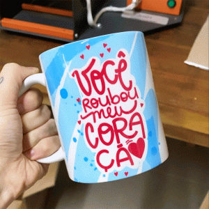 Caneca Branca Personalizada Namorados