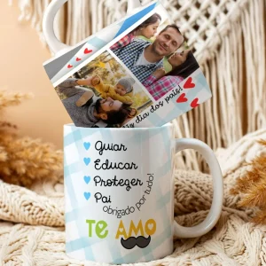 Caneca Dia dos Pais Obrigado (Foto do Seu pai)