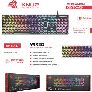 Teclado Mecanico Knup KP-TE142 C/RGB