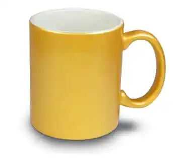 Caneca de Cerâmica Dourada para Sublimação