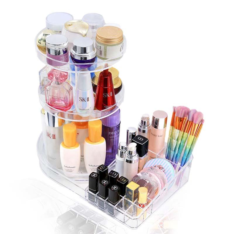 Organizador de maquilhagem rotativo
