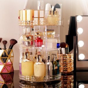 Organizador de maquilhagem modular rotativo