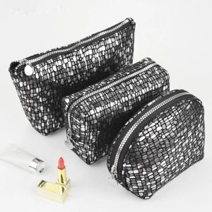 Saco de toilette com lantejoulas