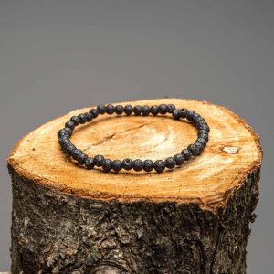 Pulseira de Basalto clássica (pedra pequena)